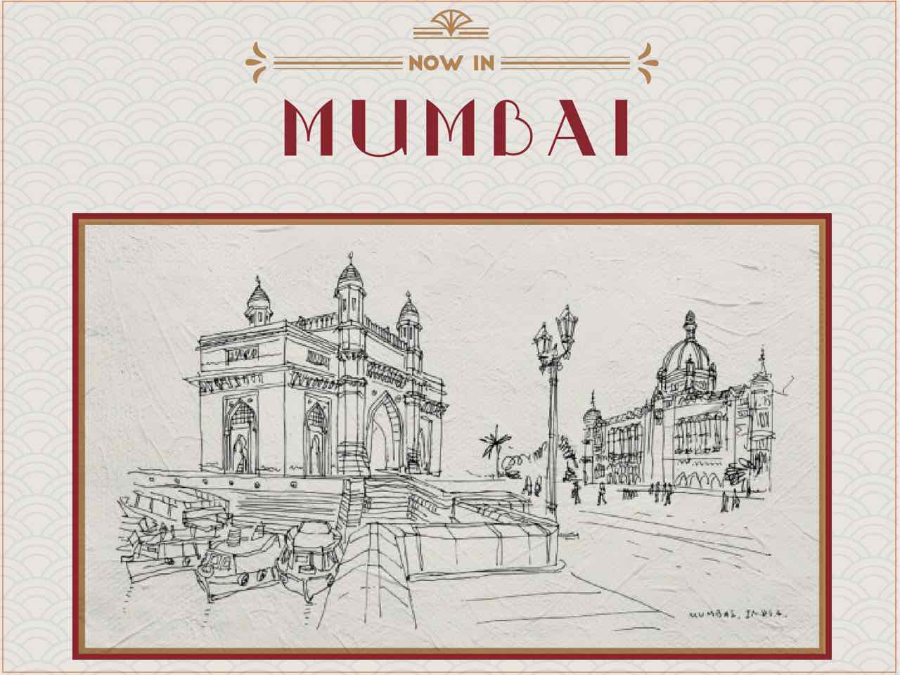 One single line drawing of mumbai city skyline Vector Image