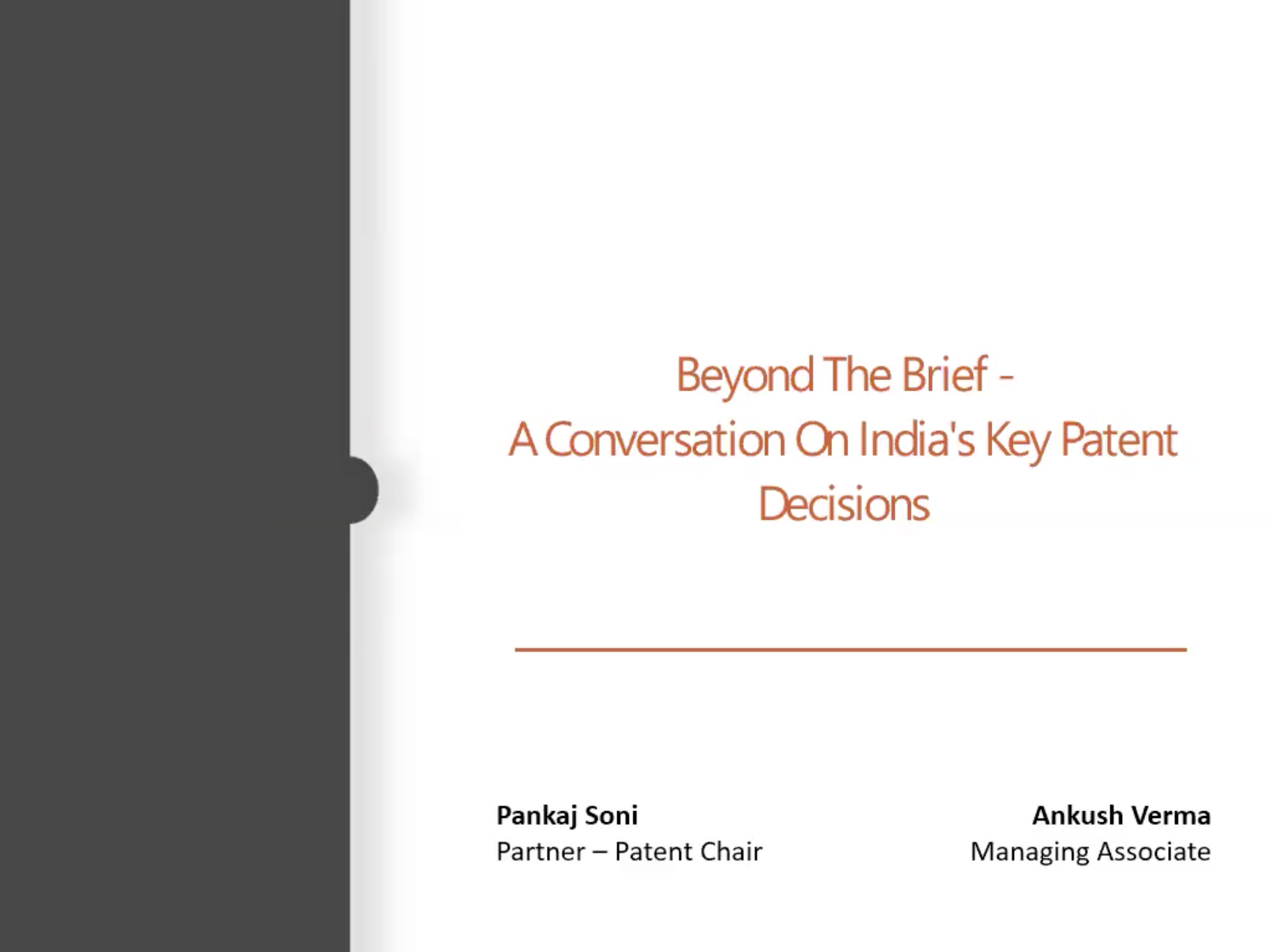IPHour: Beyond The Brief - India's Key Patent Decisions